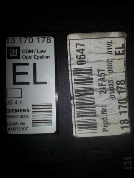 CENTRALITA CIERRE OPEL VECTRA C BERLINA 1.9 CDTI 13170178