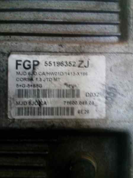 CENTRALITA MOTOR UCE OPEL CORSA C 1.3 16V CDTI 55196352ZJ - Imagen 2