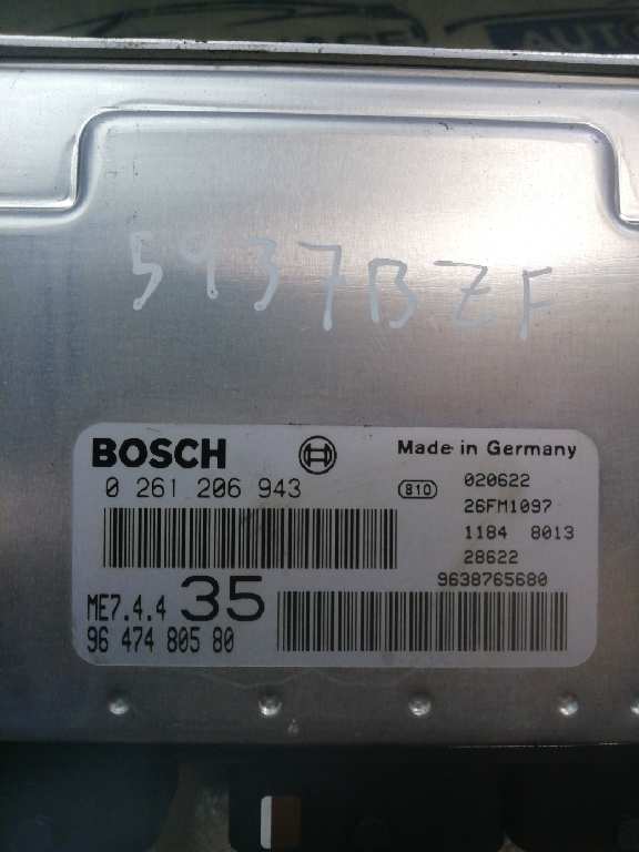 CENTRALITA MOTOR UCE PEUGEOT 307 1.6 HDi 0261206943 - Imagen 2