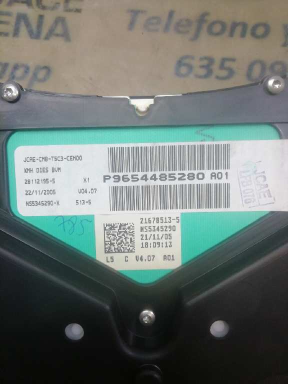 CUADRO INSTRUMENTOS PEUGEOT 307 BERLINA 1.6 16V HDi 9654485280 - Imagen 3