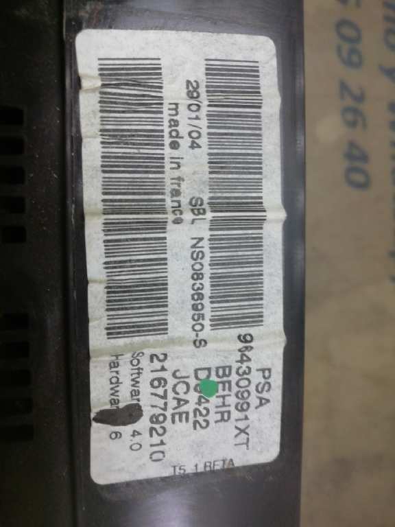 MANDO CLIMATIZADOR PEUGEOT 307 2.0 HDi 96430991XT - Imagen 2