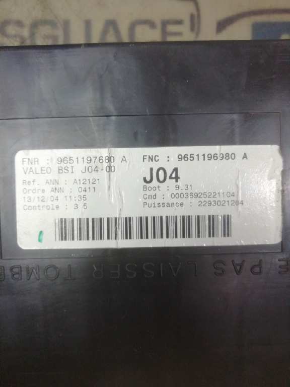 CAJA RELES / FUSIBLES PEUGEOT 307 2.0 16V HDi FAP 9651196980 - Imagen 2