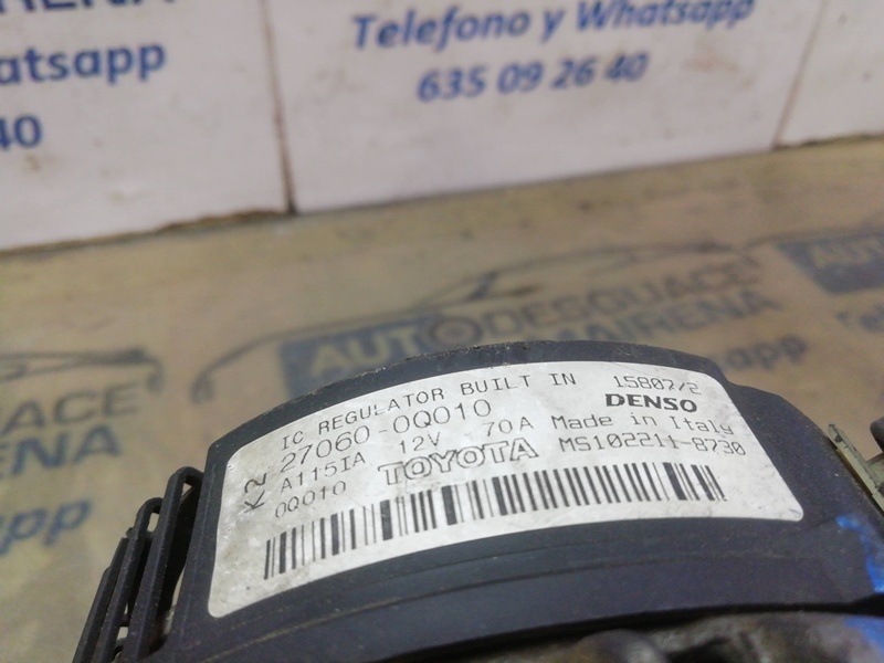 ALTERNADOR TOYOTA AYGO (KGB/WNB) B?sico | 05.05 - 12.08 270600Q010 - Imagen 5